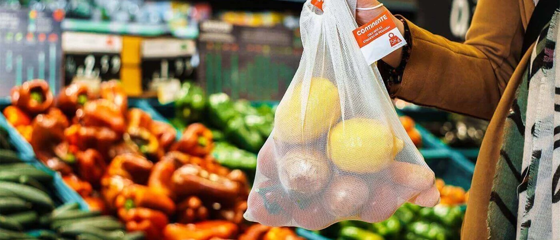 sacos reutilizaveis de fruta e legumes continente